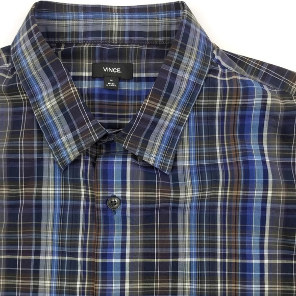 VINCE Long Sleeve Button Down Shirt Size Medium Sz - Picture 8 of 8